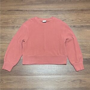 Varley Maybrook pullover ribbed sweater in pink/mauve color, size Large, EUC